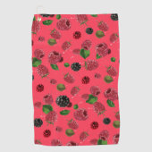 Frambozenpatroon Golfhanddoek (Voorkant)