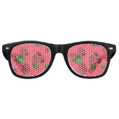 Frambozenpatroon Retro Zonnebril (Voorkant)