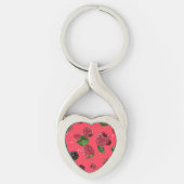 Frambozenpatroon Sleutelhanger (Voorkant)