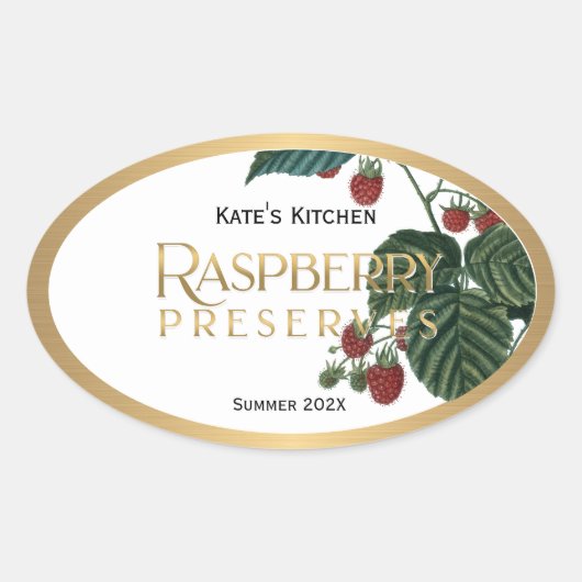 Frambozenreserves Jelly Label  (Voorkant)