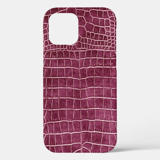 Frambozenroze nep krokodillenleer Case-Mate iPhone case (Achterkant)