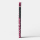 Frambozenroze nep krokodillenleer Case-Mate iPhone case (Achterkant / Links)