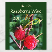 Frambozenvrucht Wijnetiket Wijn Etiket (Enkel label)
