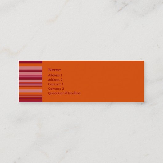 Frambozenvulling ・ Profielkaart Mini Visitekaartje (Voorkant)