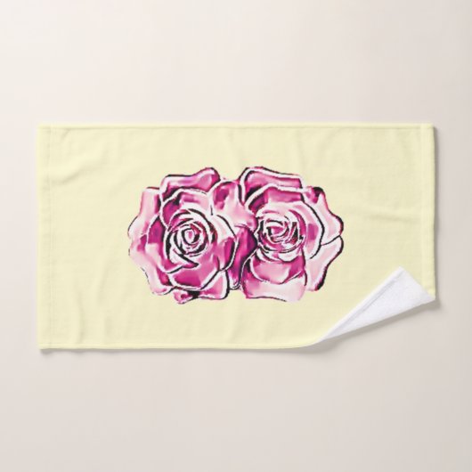 Frambozige Rozen en room Bad Handdoek (Handdoek)