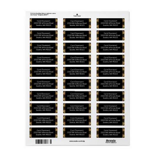 Frambroise Elegant Black Beauty Etiket (Full Sheet)