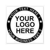 Frame Logo Stamp. Custom Round Brand Business Name Zelfinktende Stempel (Design)