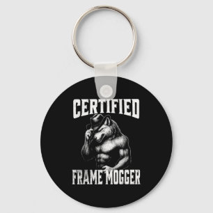 Frame moggen - grappige cringe alfawolf sleutelhanger