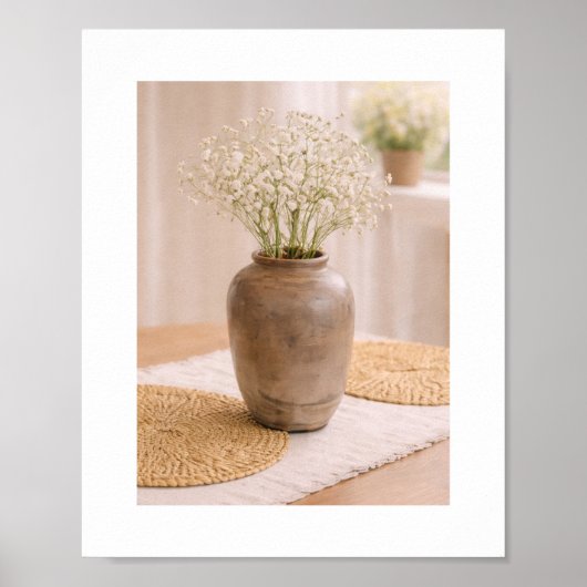 Frame Ready Art Baby’s Breath Neutral Farmhouse Poster (Voorkant)