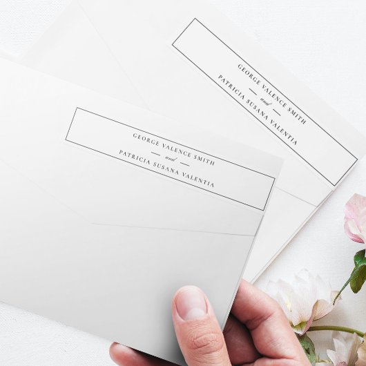Frame Script Elegante Zwarte Witte Trouw