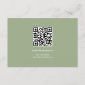 Frame with rhododendron branch and flowers wedding informatiekaartje (Achterkant)