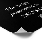 Frameable Poster voor WiFi-wachtwoord (Hoek)