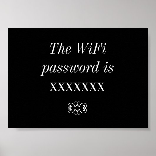 Frameable Poster voor WiFi-wachtwoord (Voorkant)