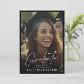 Framed 2 Foto Senior High School 2024 Afstuderen Aankondiging (Staand voorkant)