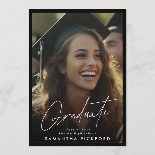 Framed 2 Foto Senior High School 2024 Afstuderen Aankondiging (Voorkant)