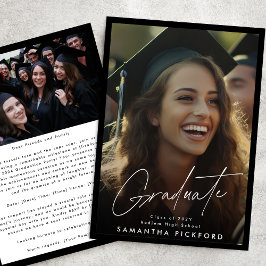 Framed 2 Foto Senior High School 2024 Afstuderen Aankondiging