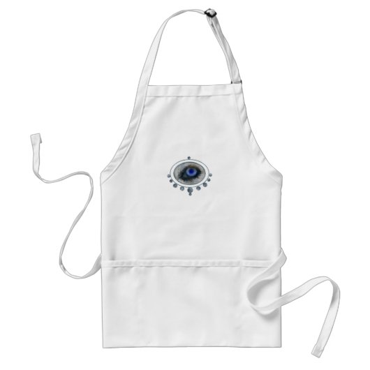 Framed Arctic Wolf Eye Adult Apron Standaard Schort (Voorkant)