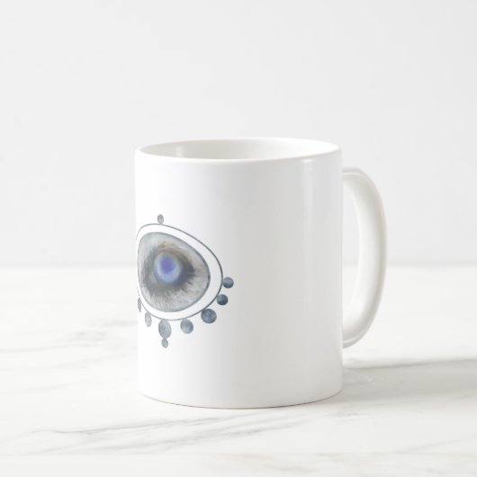 Framed Arctic Wolf Eye Koffiemok (Voorkant rechts)