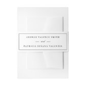 Framed Calligraphy Elegant White Black Wedding Uitnodigingen Wikkel (Voorkant Voorbeeld)
