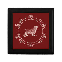 Framed cocker spaniel Wooden Jewelry Keepomwille B