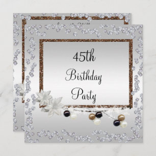 Framed Elegance 45th Birthday Kaart