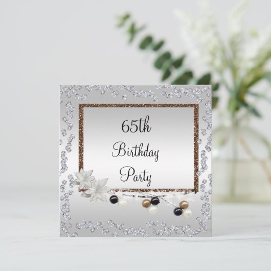 Framed Elegance 65th Birthday Kaart (Staand voorkant)