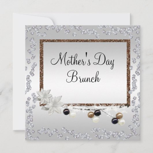 Framed Elegance Moederdag Brunch Kaart (Voorkant)