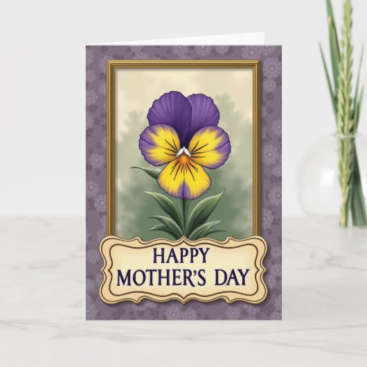 Framed Floral Mothers Day Card Kaart (Voorkant)