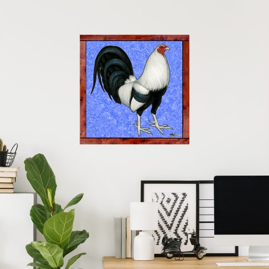 Framed Gamecock Poster (Thuiskantoor)