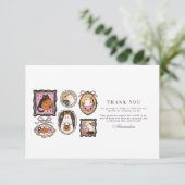 Framed Ghost & Cat Halloween 1st Birthday Bedankkaart (Staand voorkant)