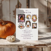 Framed Ghost & Cat Halloween 1st Birthday Kaart