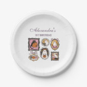 Framed Ghost & Cat Halloween 1st Birthday Papieren Bordje (Voorkant)