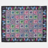 Framed Hearts Patchwork Fleece Blanket (Voorkant (Horizontaal))