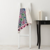 Framed Hearts Patchwork Fleece Blanket Sherpa Deken (In situ)