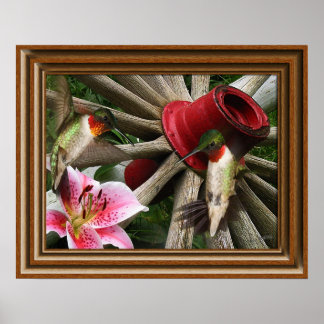 "Framed" Hummingvogels Poster