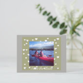 Framed in Hearts Save the Date Aankondigingskaart (Staand voorkant)