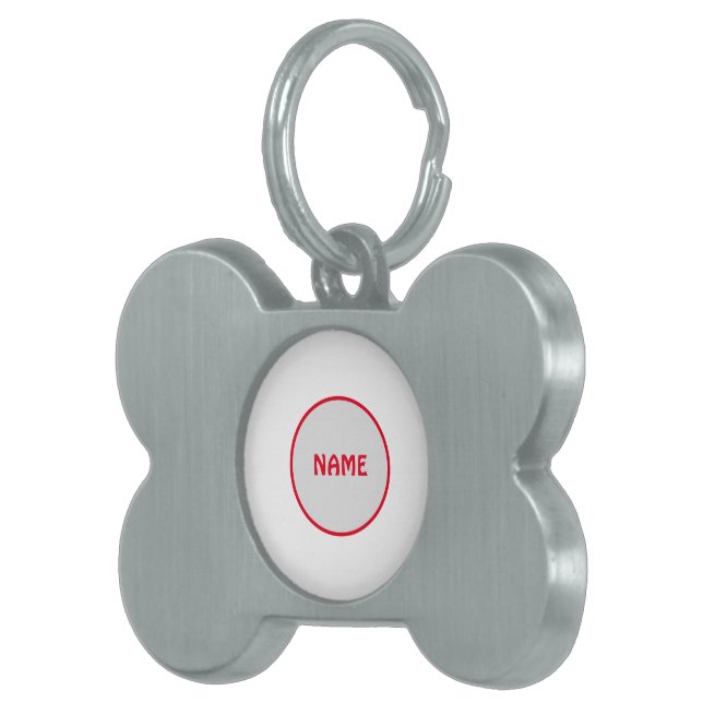 FRAMED PET TAG HUISDIEREN NAAMPLAATJE (Voorkant Rechts)