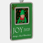 Framed Photo Ornament-Baby's First  Verzilverd Omlijst Ornament (Rechts)