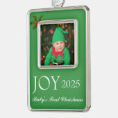 Framed Photo Ornament-Baby's First  Verzilverd Omlijst Ornament (Links)