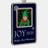 Framed Photo Ornament-Baby's First Verzilverd Omlijst Ornament (Rechts)