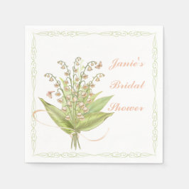 Framed Pink Flower Bouquet Paper Napkin Servet