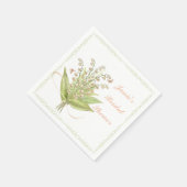 Framed Pink Flower Bouquet Paper Napkin Servet (Hoek)
