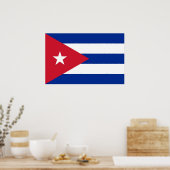 Framed print met vlag Cuba (Keuken)
