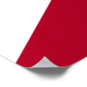 Framed print met vlag van Alabama, VS (Hoek)