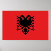 Framed print met vlag van Albanië (Voorkant)
