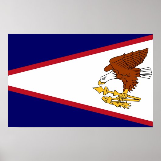 Framed print met vlag van American Samoa, VS (Voorkant)