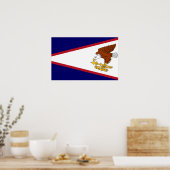Framed print met vlag van American Samoa, VS (Keuken)