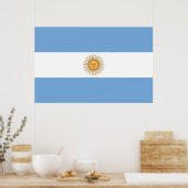 Framed print met vlag van Argentinië (Keuken)