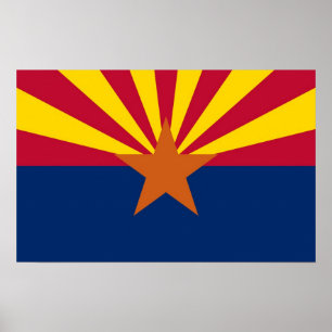 Framed print met vlag van Arizona, VS