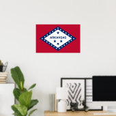 Framed print met vlag van Arkansas, VS (Thuiskantoor)